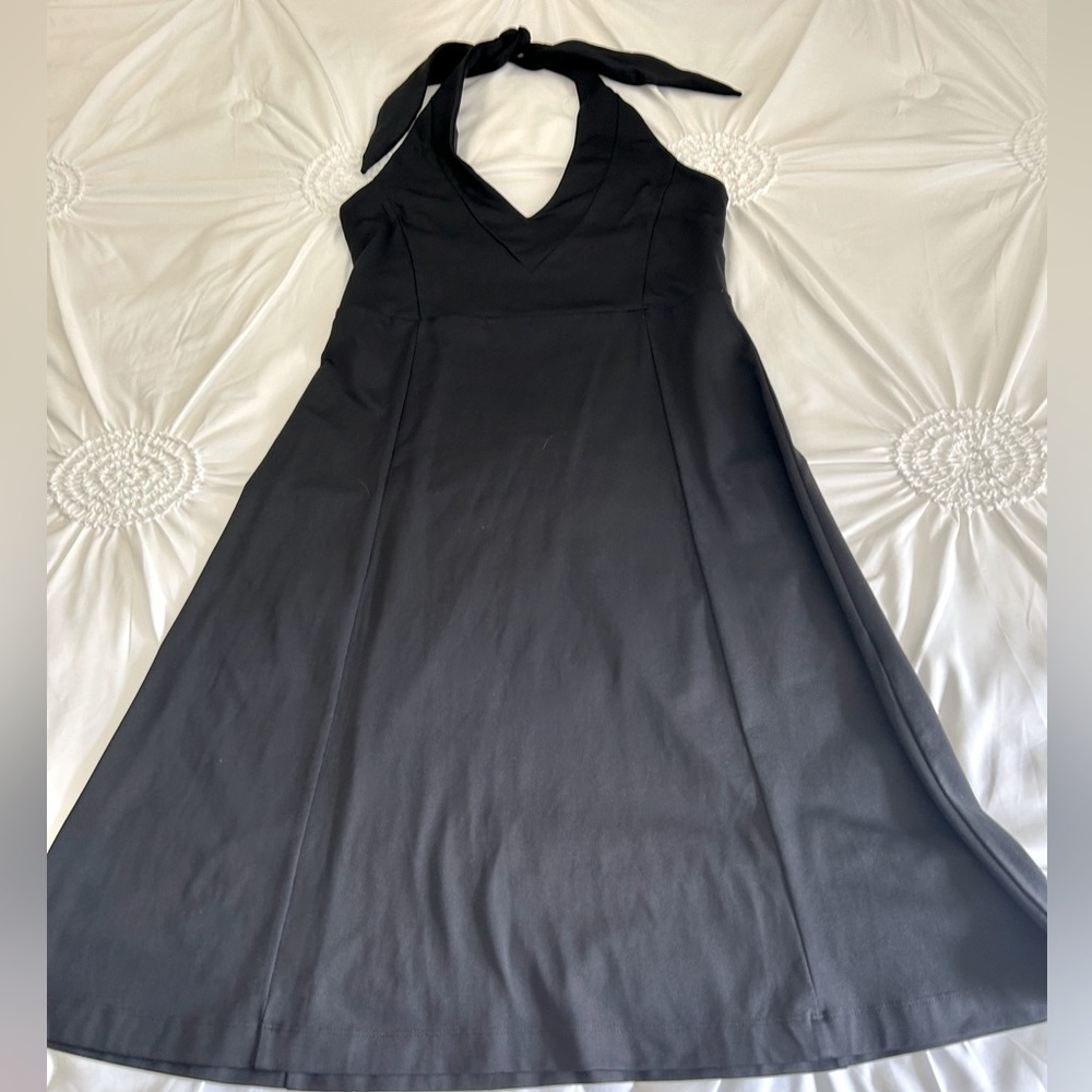 Patagonia Vacation & Travel Black Halter Neck Athleisure Dress Sz M
